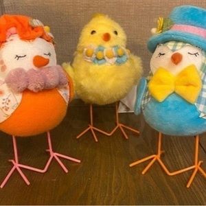Brand New Super cute spring Birds. Set of all 3.